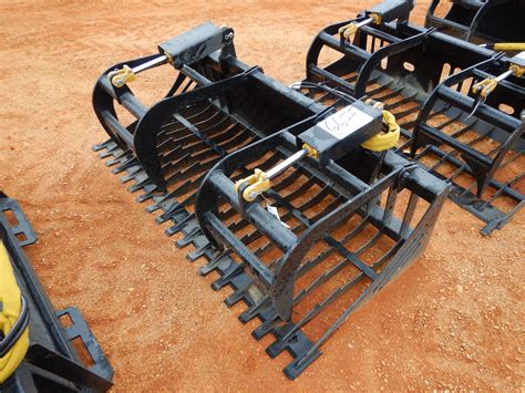 grapple rake for skid steer|skid steer grapple rake attachment.